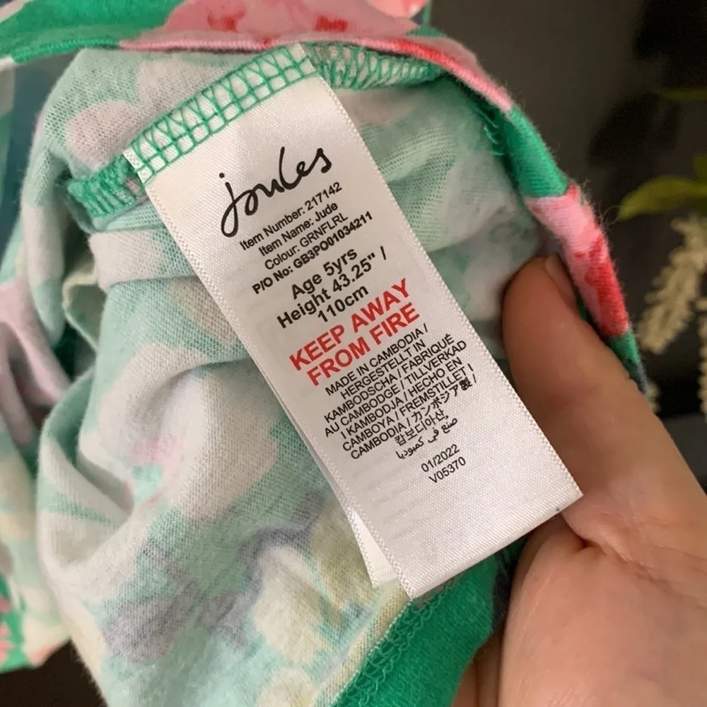 JOULES FLoral Pullover Cotton Dress. Size 6